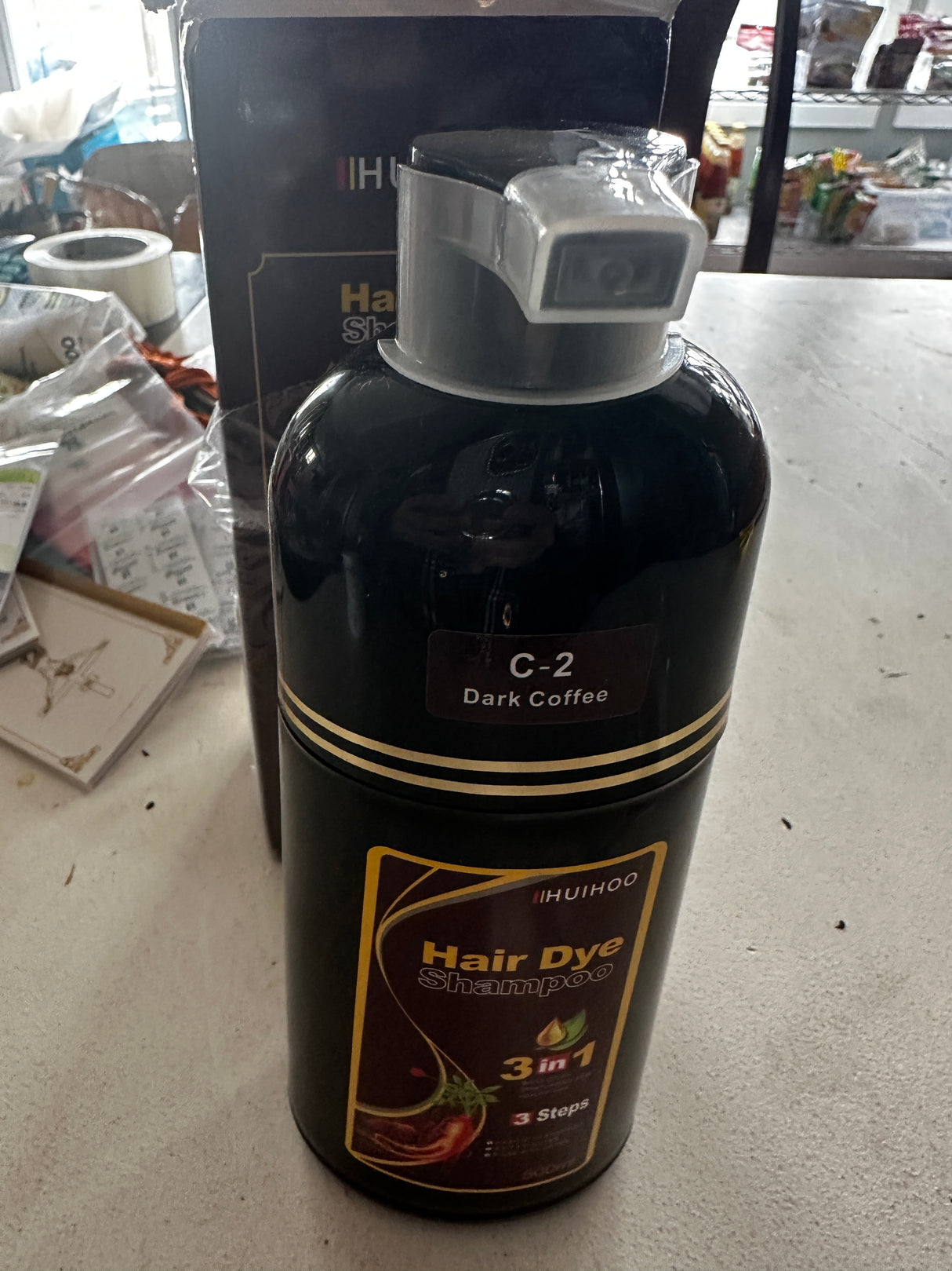 แชมพูปิดผมหงอก-สีกาแฟเข้ม