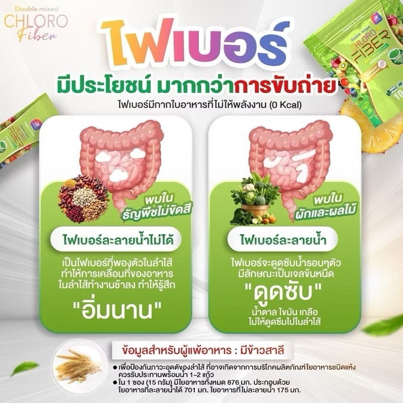 ไฟเบอร์ธัญญ่า ยาลียา คลอโร-ไฟเบอร์
ญาลีญ่า คลอโรลล์ฟิไฟเบอร์ (1 ห่อบรรจุ 10 ซอง)