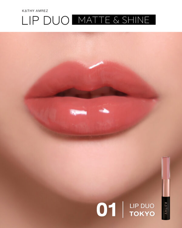 Lip duo Matte & Shine - ลิปกระแตสี 01 TOKYO