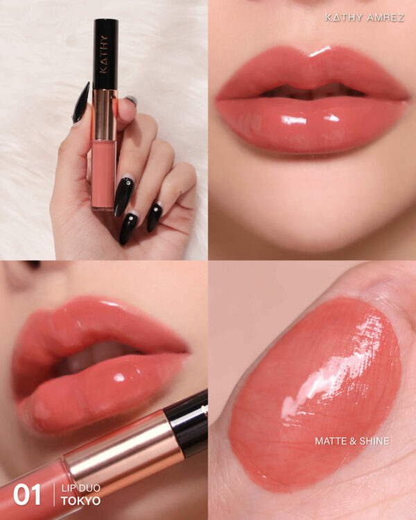 Lip duo Matte & Shine - ลิปกระแตสี 01 TOKYO