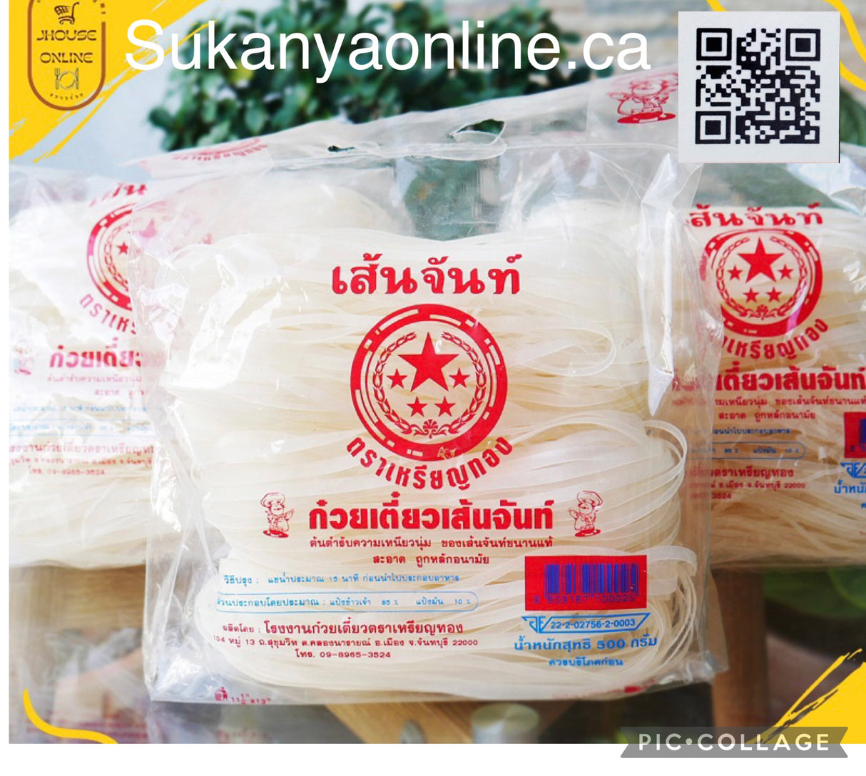 เส้นผัดไท เส้นจันท์- Flat Rice noodles