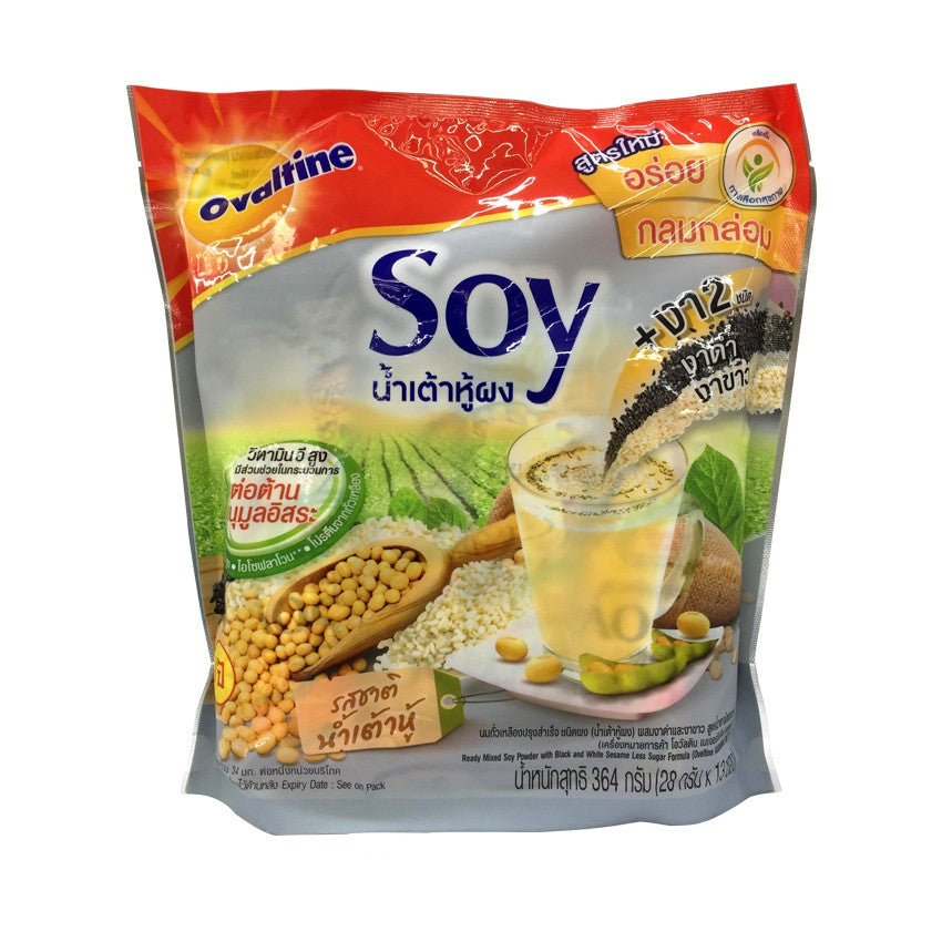 น้ำเต้าหู้ผสมงาดำ- โอวัลติน