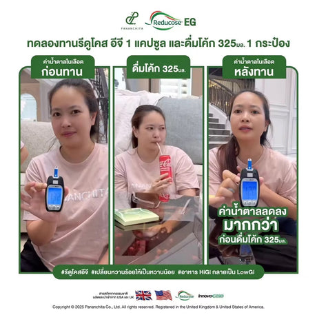 PANANCHITA  Reducose EG รีดูโคสอีจี เอสชัวร์พลัส ปนันชิตา ของแท้ 1 กล่อง 10 แคปซูล