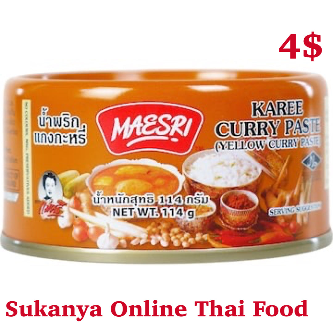 Yellow curry paste- maesri-พริกแกงกะหรี่