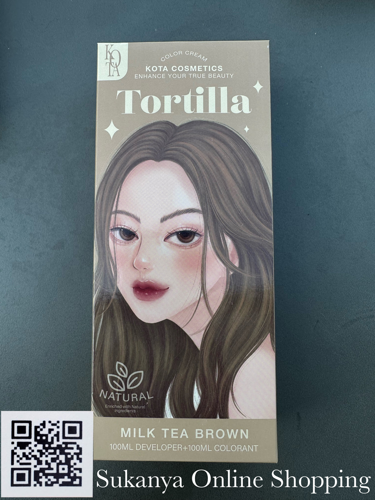 ยาย้อมผม-โคทาคัลเลอร์ครีม ทอร์ทิลล่า(สิบค์ทีบราวน์) Kota Cosmetics Cream Tortola (Milk Tea Brown)