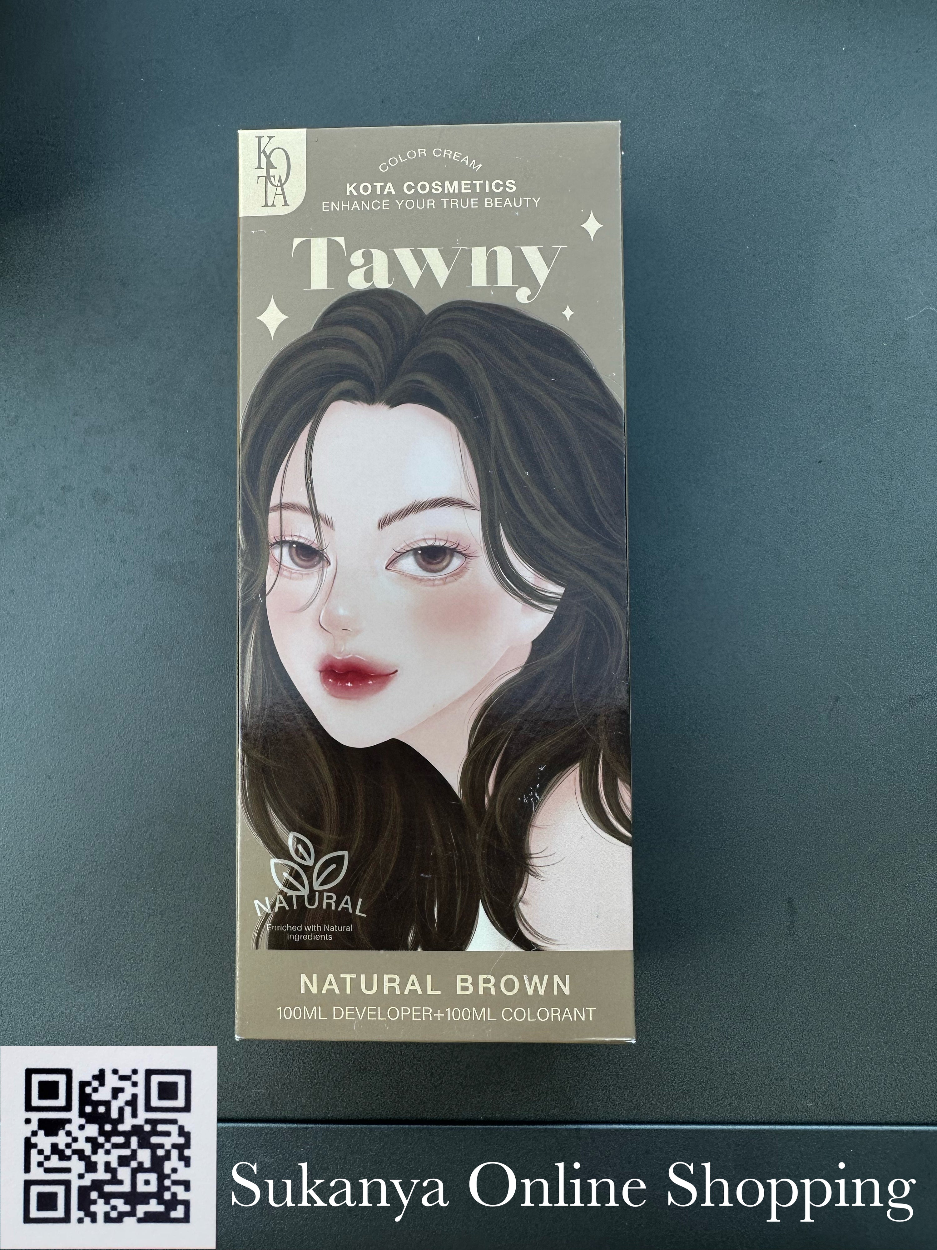 ยาย้อมผม-โคทา คอสเมติก คัลเลอร์ ครีม ทอว์นี่(เนเทอรัล บราวน์)-Kota Cosmetic Color Cream Tawny (Natural Brown)