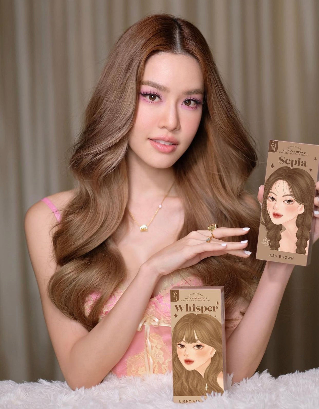 ยาย้อมผม-โคทา คอสเมติก คัลเลอร์ ครีม ซีเปีย(เอช บราวน์) Kota Cosmetics Color Cream Sepla (Ash Brown)