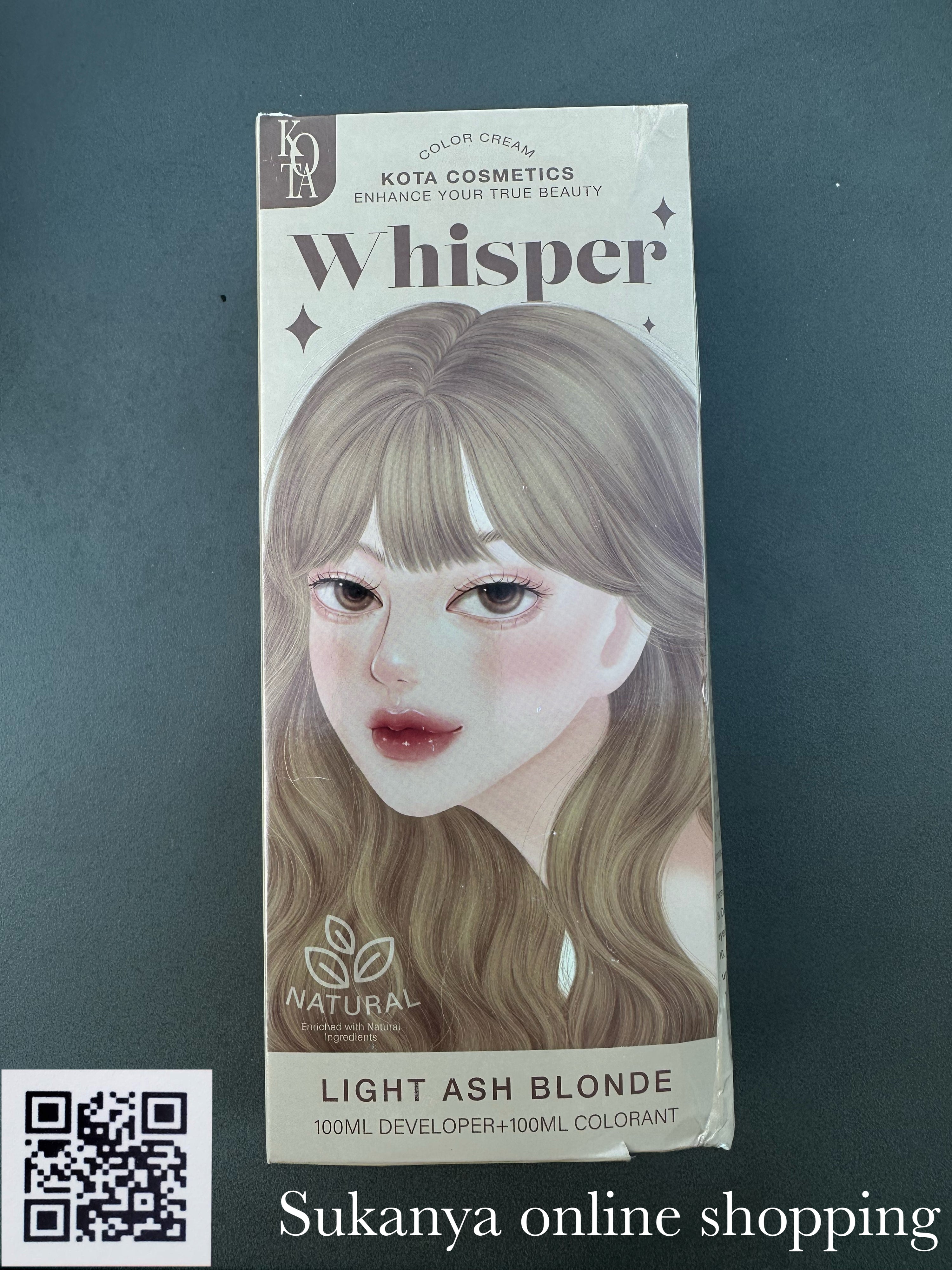ยาย้อมผม-โคทา คอสเมติก ครีม วิปเปอร์ (ไลท์ เอช บลอนด์) Kota cosmetics Color Cream Whisper (Light Ash Blonde)