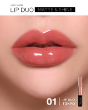 Lip duo Matte & Shine - ลิป กระแต สี 01 TOKYO
