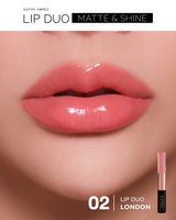 Lip duo Matte &amp; Shine - ลิปกระแตสี 02 LONDON