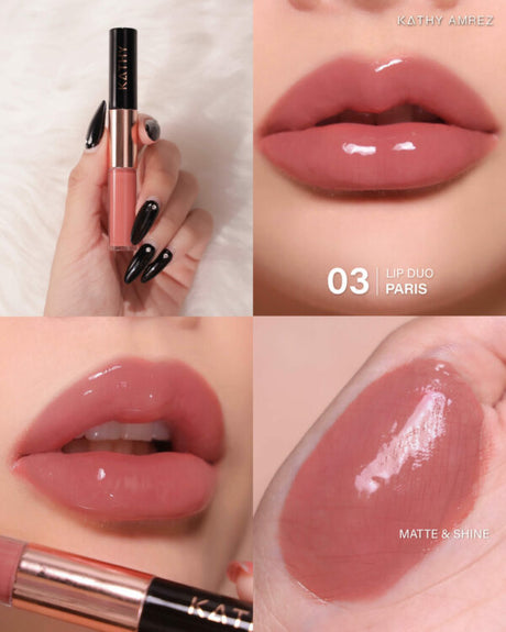 Lip duo Matte &amp; Shine - ลิปกระแตสี 03 PARIS