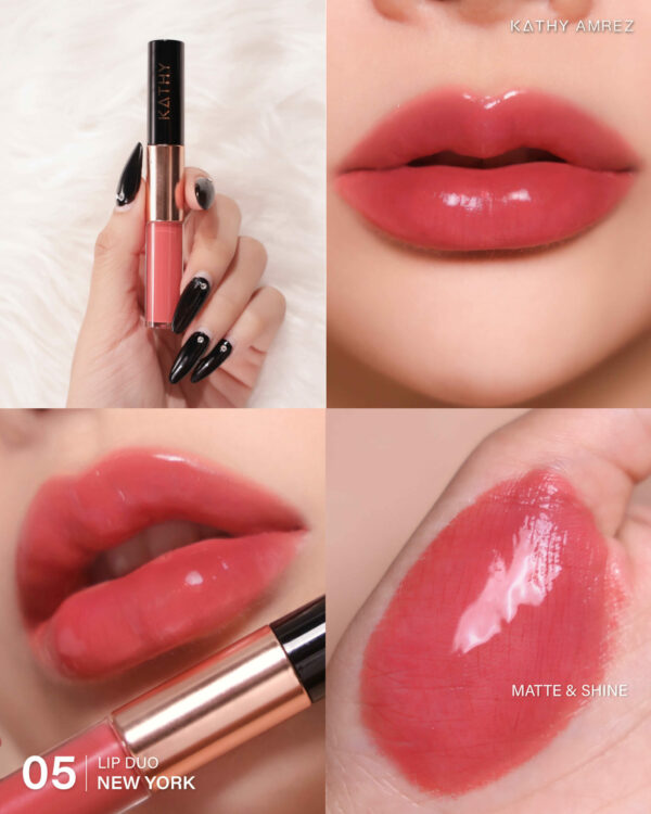 Lip duo Matte & Shine -ลิป กระแต สี 05 NEWYORK