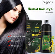 Augeas brand Thailand Permanent Washable Fast Darkening Black Hair Color Dye - แชมพูสระผมหงอก